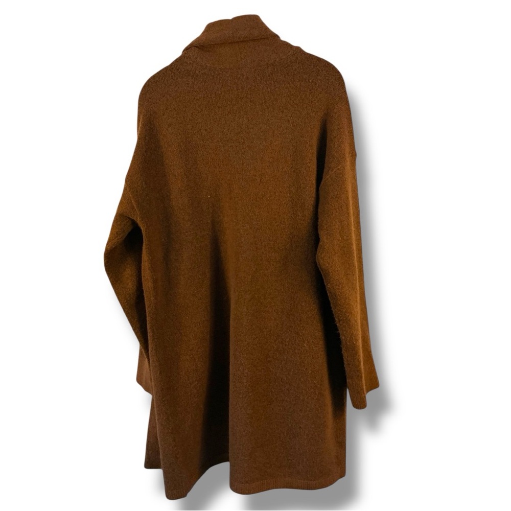 Loft brown open long drape cardigan - Picture 3 of 5